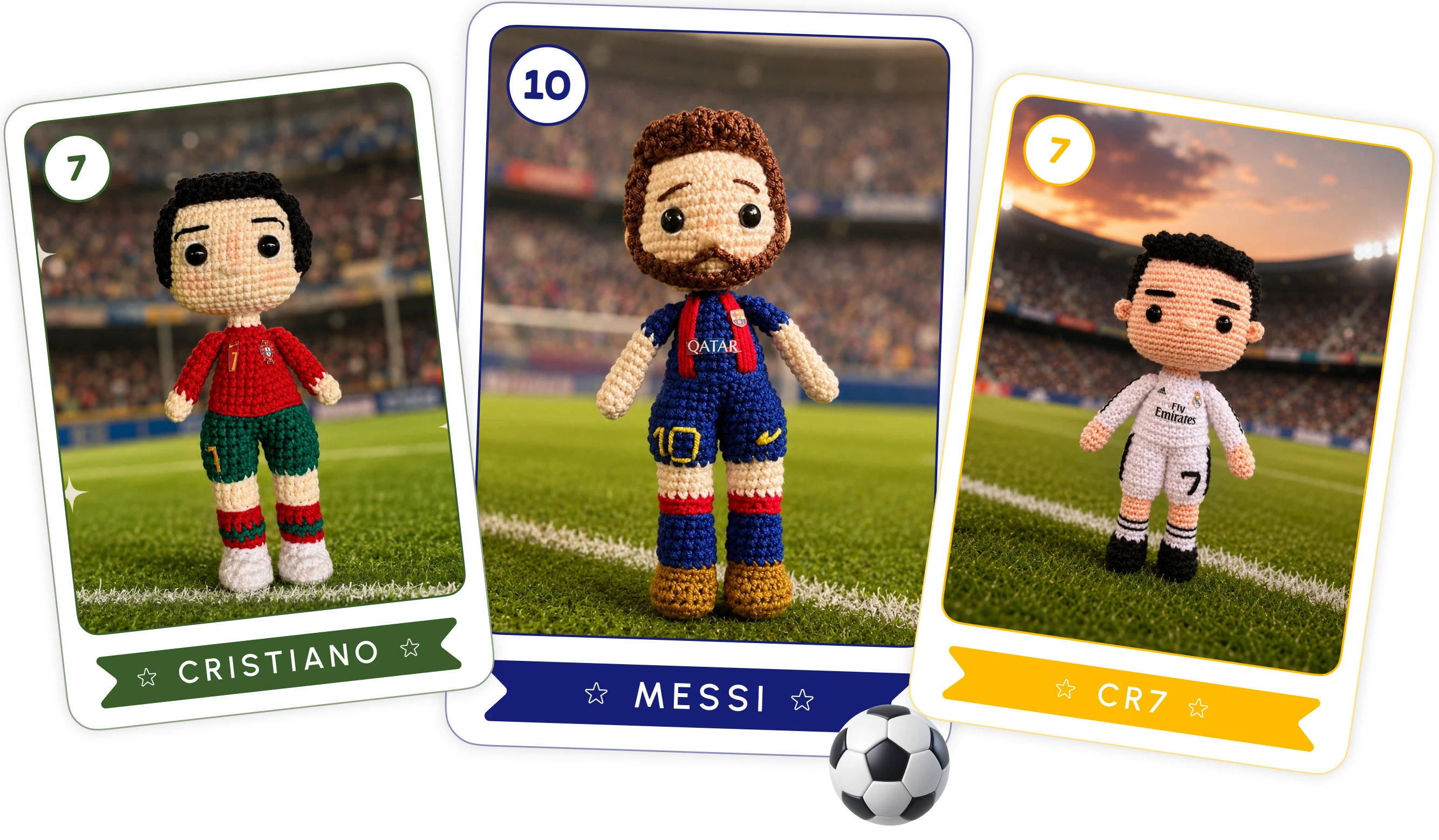 Colección Futbolistas amigurumi
